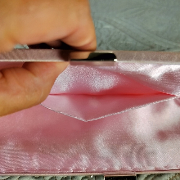 2/$30‎ Handmade Petal Pink Satin Womens Formal Womens Purse Handbag Whimsical - Picture 11 of 15